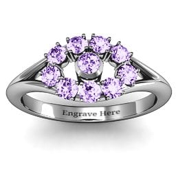 3 to 10 Stone "Solar" Ring