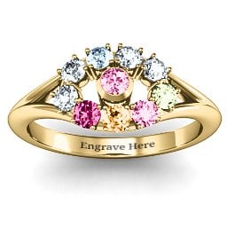 3 to 10 Stone "Solar" Ring