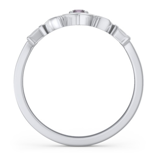 Round Stone Claddagh Ring