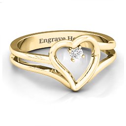 Split Shank Heart Ring