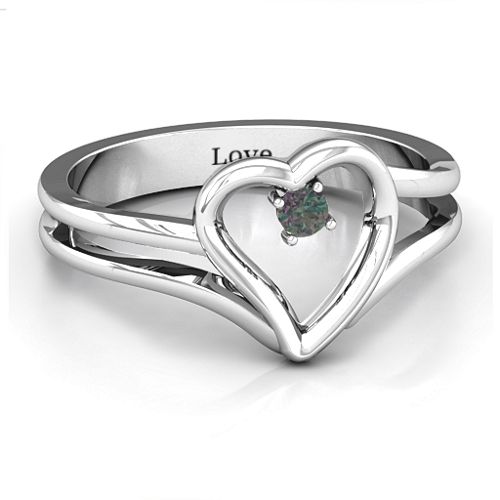 Split Shank Heart Ring