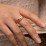 Stacking Butterfly Ring with Bezeled Gemstone