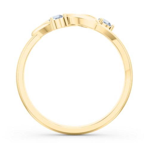 Siobhán Celtic Knot Ring – 10K Yellow Gold with Aquamarine