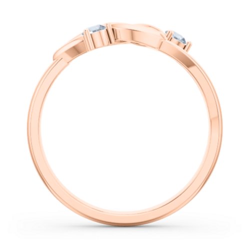Siobhán Celtic Knot Ring – 10K Rose Gold with Aquamarine