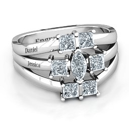 Charlotte Centre Marquise and Princess Ring