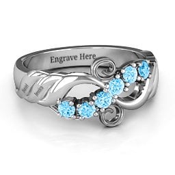 Ariel Wave and Swirl Ring