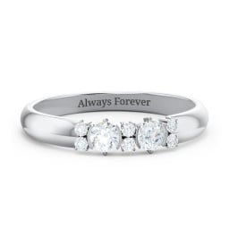 Twin Circular Half Bezel Twin Accent Ring