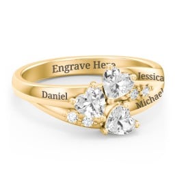 Heart Cluster Ring with Accents