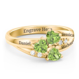 Heart Cluster Ring with Accents