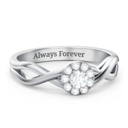 Braided Floral Cluster Ring