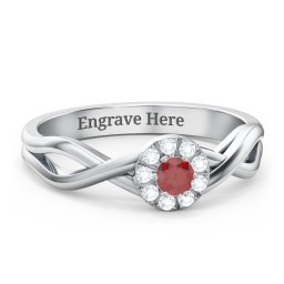 Braided Floral Cluster Ring