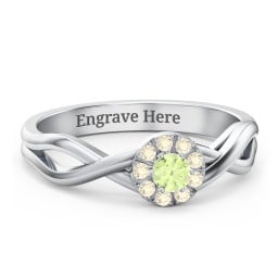 Braided Floral Cluster Ring