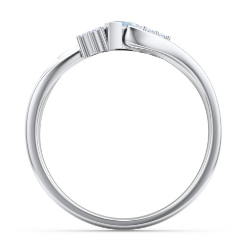 Twisted Marquise Ring with Shoulder Accents