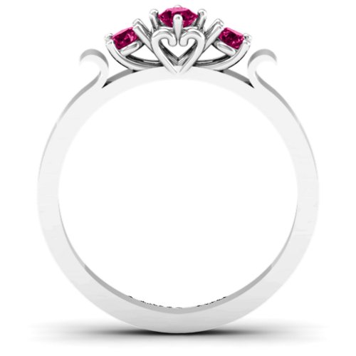 3-Stone Ring with Heart Gallery