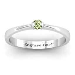 Semi Bezel Set Solitaire Ring