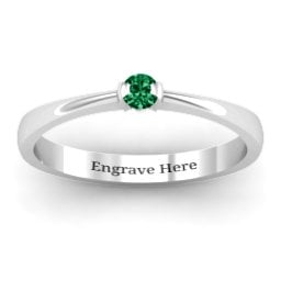 Semi Bezel Set Solitaire Ring