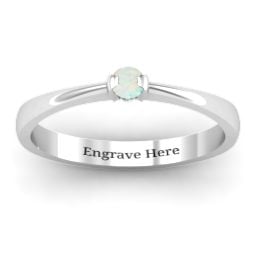 Semi Bezel Set Solitaire Ring