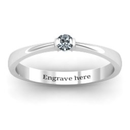 Semi Bezel Set Solitaire Ring