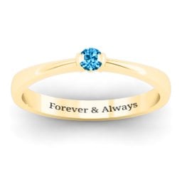 Semi Bezel Set Solitaire Ring