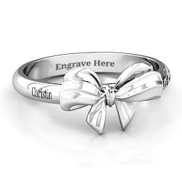 Papillon Bow Ring in 925 Sterling Silver
