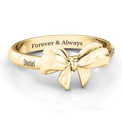 Papillon Bow Ring – 10K Yellow Gold