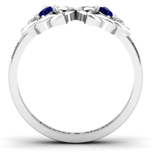 Double Celtic Gemstone Ring