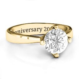 Large Stone Solitaire Ring