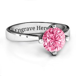 Large Stone Solitaire Ring