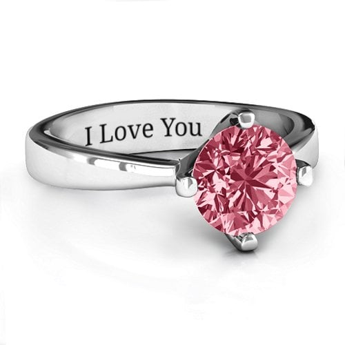 Large Stone Solitaire Ring