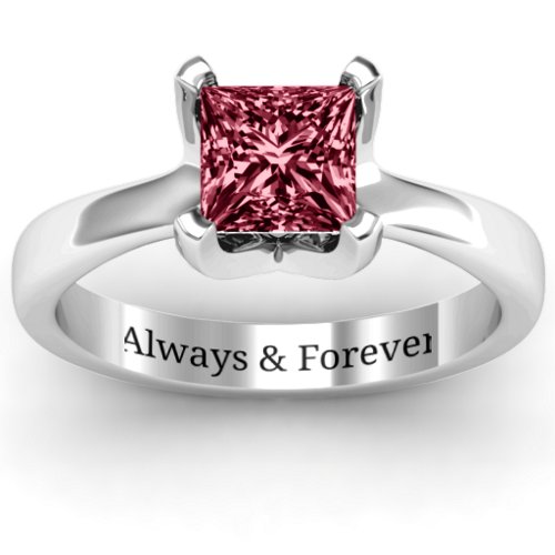 Large Princess Solitaire Ring