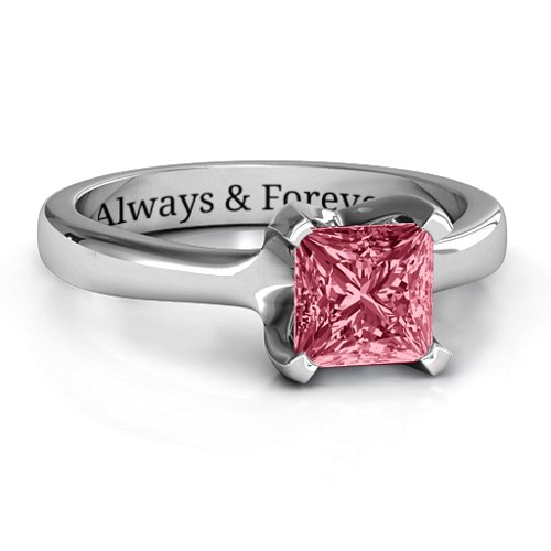 Large Princess Solitaire Ring