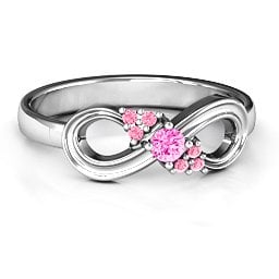 Solitaire Infinity Ring with Accents