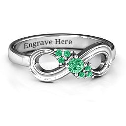 Solitaire Infinity Ring with Accents