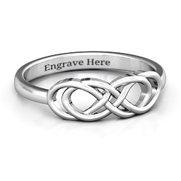 Infinity Knot Ring in 925 Sterling Silver