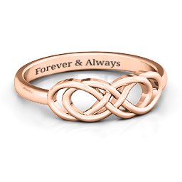 Infinity Knot Ring in 10K Solid Rose Gold