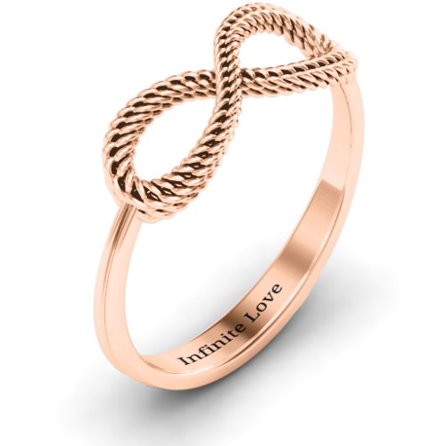 Braided Infinity Ring – 10K Rose Gold