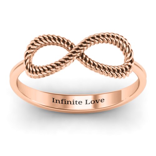 Braided Infinity Ring – 10K Rose Gold
