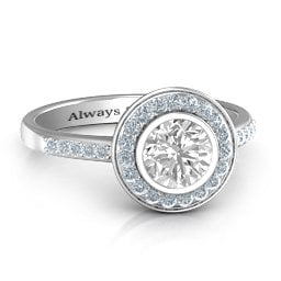 Bezel Halo Accent Ring