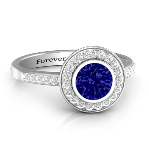 Bezel Halo Accent Ring