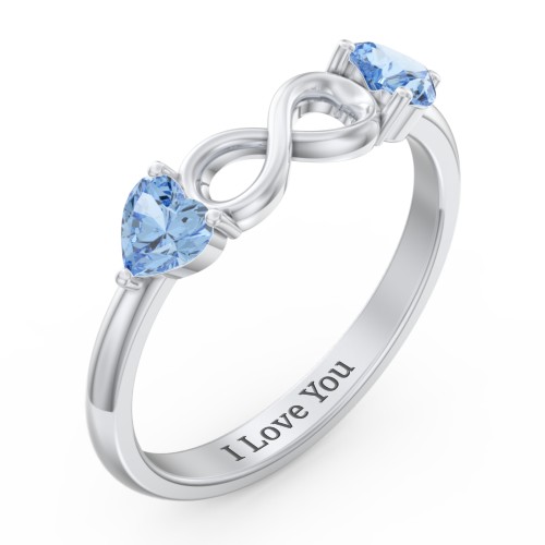 Two Hearts to Infinity Ring