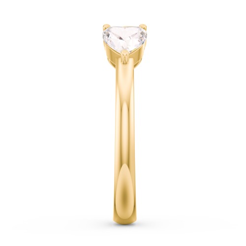 Two Hearts to Infinity Ring – 10K Yellow Gold with Cubic Zirconia