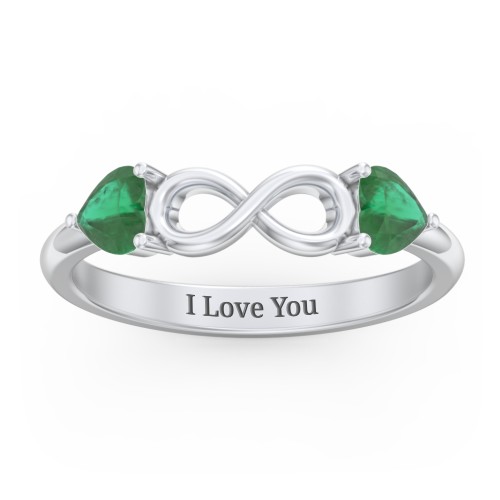 Two Hearts to Infinity Ring