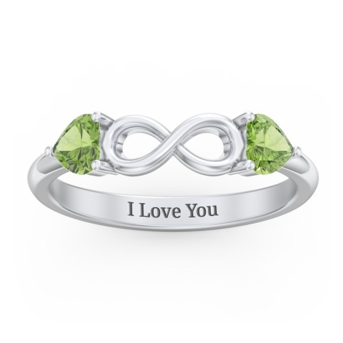 Two Hearts to Infinity Ring