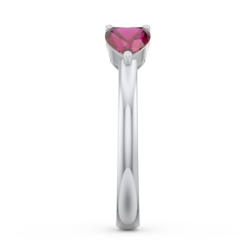 Two Hearts to Infinity Ring – Sterling Silver with Ruby