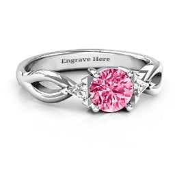 Braided Shank Ring with Trillian Accents