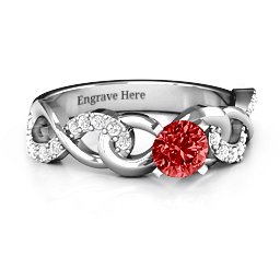 Triple Infinity with Accents Ring