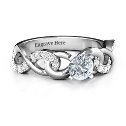 Triple Infinity with Accents Ring