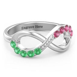 Birthstone Infinity Accent Ring