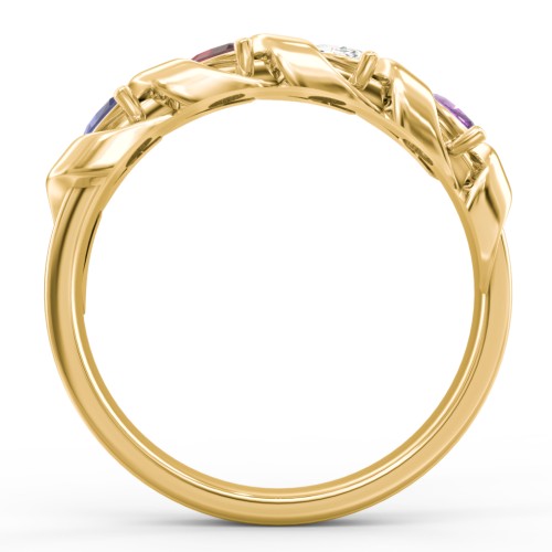 Spiral Marquise Row Ring