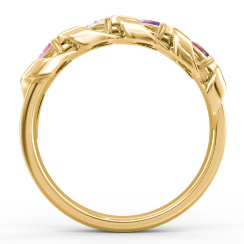 Spiral Marquise Row Ring